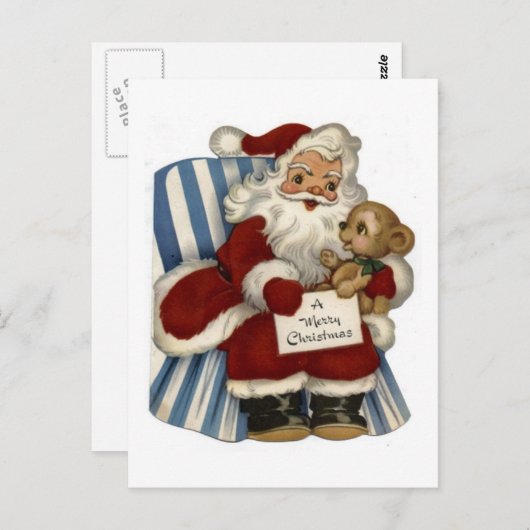 Santa Postkarte (Vorne/Hinten)