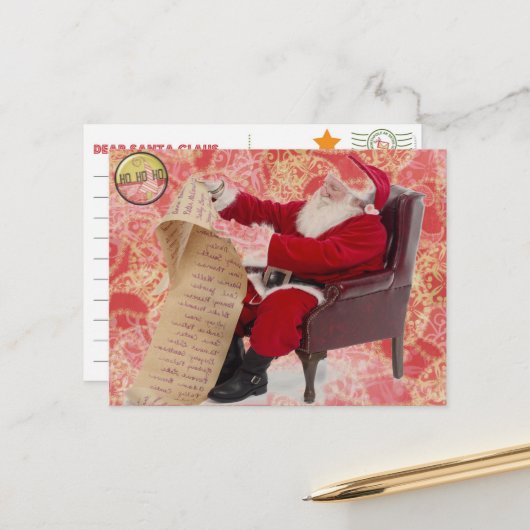 Santa Postkarte (Vorderseite/Rückseite Beispiel)