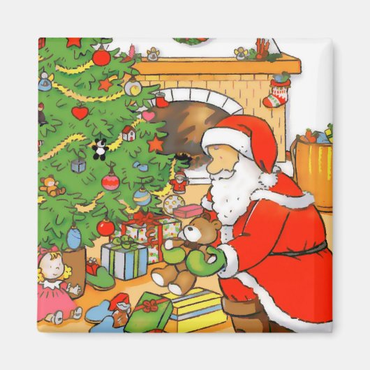 Santa präsentiert Magnet (Vorne)