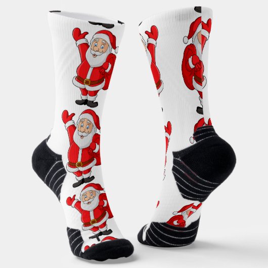 Santa Printed Geschenk luxuriöses und komfortables Socken (Gewinkelt)