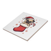 Santa Pug Entzücken Fliese (Seite)