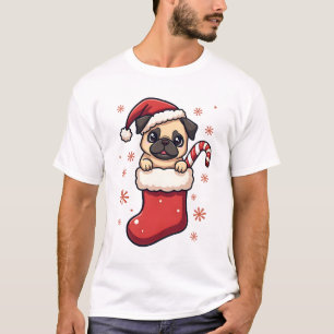 Santa Pug Entzücken T-Shirt