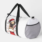 Santa Pug Freude Duffle Bag (Rechte Ecke)