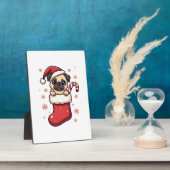 Santa Pug Freude Fotoplatte (Seite)