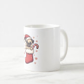 Santa Pug Freude Kaffeetasse (VorderseiteRechts)