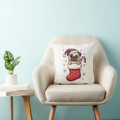 Santa Pug Freude Kissen (Stuhl )