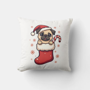 Santa Pug Freude Kissen