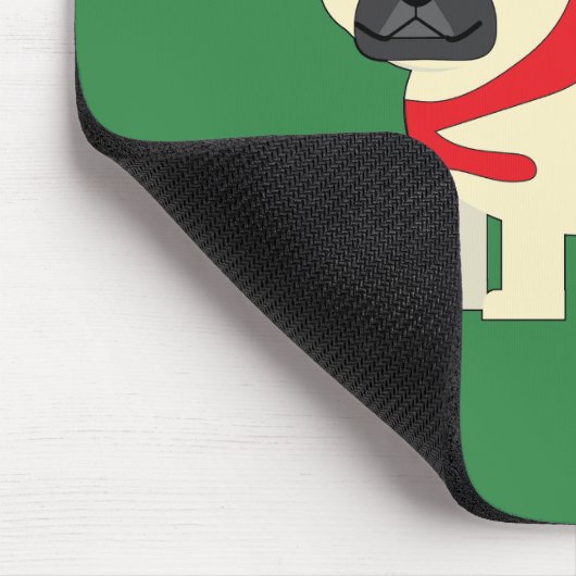 Santa Pug Mousepad (Ecke)