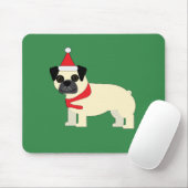 Santa Pug Mousepad (Mit Mouse)