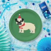 Santa Pug Pappteller (Party)