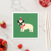 Santa Pug Serviette (Beispiel)