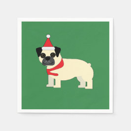 Santa Pug Serviette