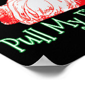 Santa Pull My Finger Funny Weihnachts-Furz Spaß Pr Poster (Ecke)