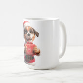 Santa Pup Says: Hug Christmas! 🎅🐾 Kaffeetasse (VorderseiteRechts)
