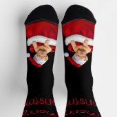 Santa Puppy Crew Socks Socken (Oben)