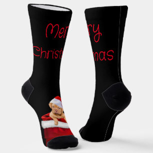 Santa Puppy Crew Socks Socken