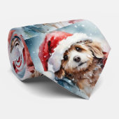 Santa Puppy Krawatte (Gerollt)