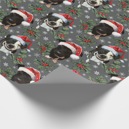 Santa Pups Wrapping Paper Geschenkpapier (Ecke)