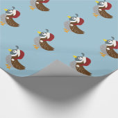 Santa Quail Geschenkpapier (Ecke)