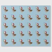 Santa Quail Geschenkpapier (Flach)