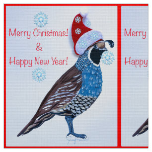 Santa Quail Stoff
