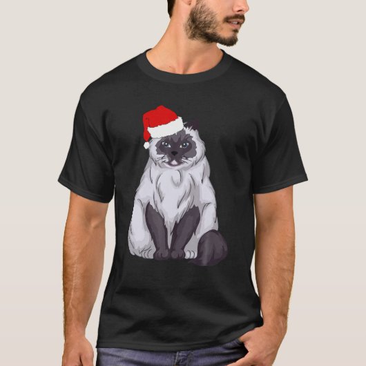 Santa Ragdoll Cat Christmas Pajama T Funny Xmas Gi T-Shirt (Vorderseite)