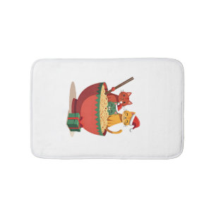 Santa Ramen Cats Anime Weihnachten Xmas Kinder Mäd Badematte