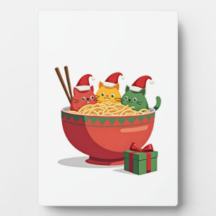 Santa Ramen Cats Anime Weihnachten Xmas Kinder Mäd Fotoplatte
