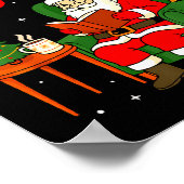 Santa Reading 67 Cat Christmas Six Seven Teacher B Poster (Ecke)