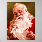 Santa Reading Letter Poster (Vorne)