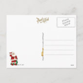 Santa Reading Mail Feiertagspostkarte (Rückseite)