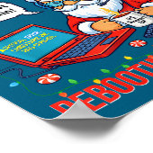Santa Rebooting Support Engineer s Tech Joke Poster (Ecke)