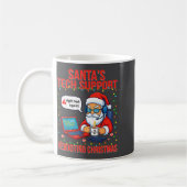Santa Rebooting Support Engineer s Tech Laugh Kaffeetasse (Links)