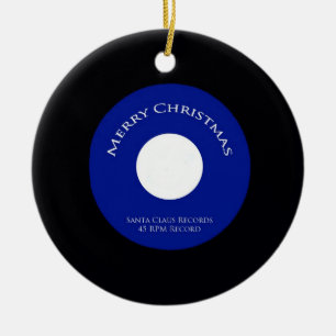Santa Records 45 RPM Weihnachtsschmuck
