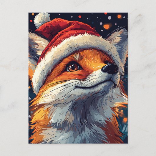 Santa Red Fox Postkarte (Vorderseite)