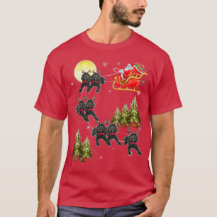 Santa Reindeer Australian Labradoodle Christmas Li T-Shirt
