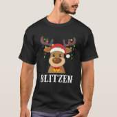 Santa Reindeer Blitzen Xmas Gruppenkostüm T-Shirt (Vorderseite)