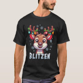 Santa Reindeer Blitzen Xmas Gruppenkostüme T-Shirt (Vorderseite)