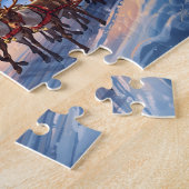 Santa Reindeer Cabin Northern Lights Christmas Puzzle (Seite)