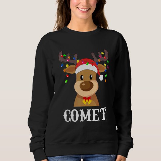 Santa Reindeer Comet Xmas Group Costume Sweatshirt (Vorderseite)