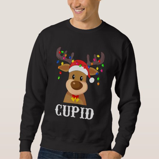 Santa Reindeer Cupid Xmas Group Costume Sweatshirt (Vorderseite)