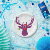 Santa Reindeer Custom Paper Teller 7 in (Party)