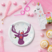 Santa Reindeer Custom Paper Teller 7 in (Party)