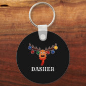 Santa Reindeer Dasher Xmas Group Costume Schlüsselanhänger (Vorderseite)