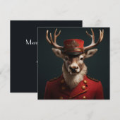 Santa Reindeer Einladung (Vorne/Hinten)