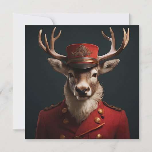 Santa Reindeer Einladung (Vorderseite)