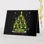 Santa Reindeer Elf Alligators Weihnachtsbaumlicht Karte (Gelbe Blume)