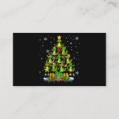 Santa Reindeer Elf Alligators Weihnachtsbaumlicht Visitenkarte (Rückseite)