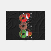 Santa Reindeer Elf Donut Doughnut Christmas Womens Fleecedecke (Vorderseite (Horizontal))