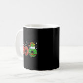 Santa Reindeer Elf Donut Doughnut Christmas Womens Kaffeetasse (Vorderseite Links)